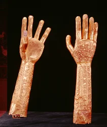 Gold-plated arms, Lambayeque-Sican Culture, 700-1100